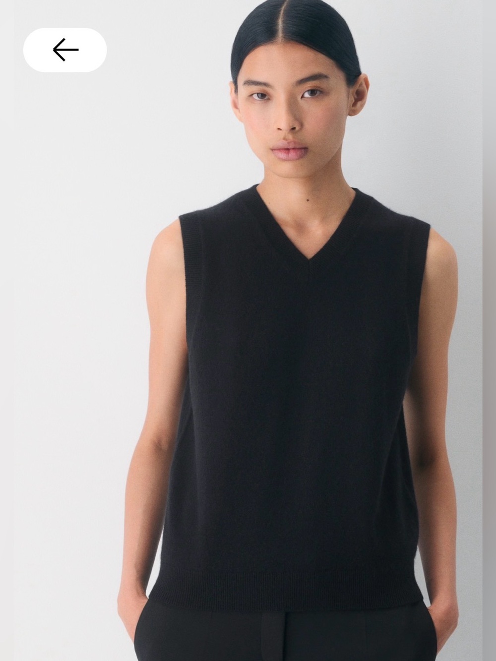 Bare cashmere v neck sweater vest